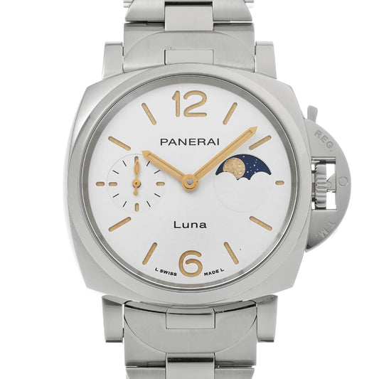 PAM01301 Luminor Due Luna Y (manufactured in 2022) White PANERAI Men's [Pre-Owned].