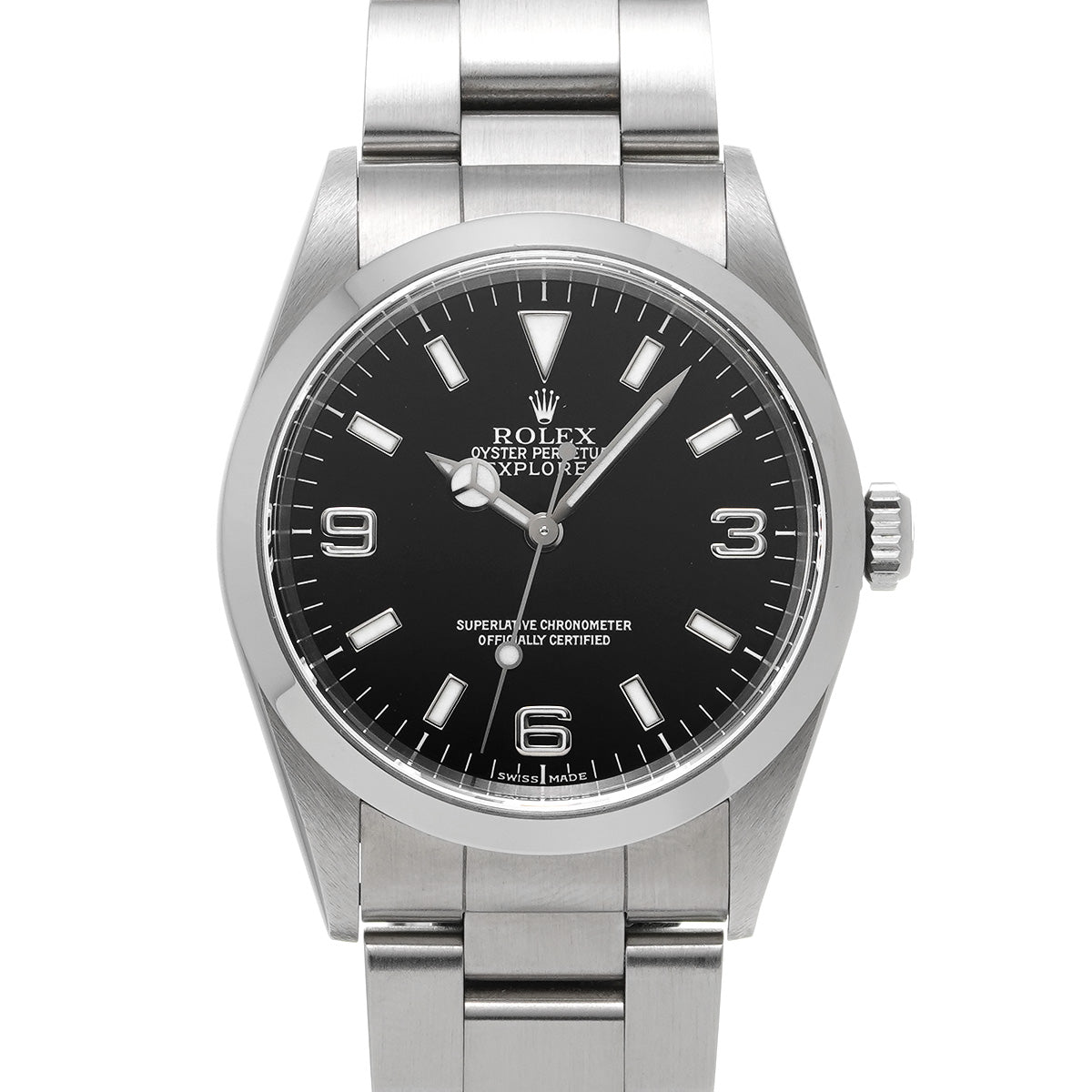 Explorer 14270 P (manufactured circa 2000) Black ROLEX Men's [Pre-Owned].