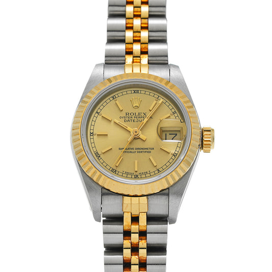 DATE JUST 69173 L (manufactured circa 1989) Champagne ROLEX Ladies [Pre-Owned].