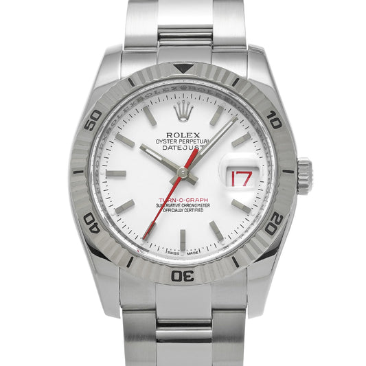 DATE JUST TURNOGRAPH 116264 Z (manufactured circa 2006) White ROLEX Men's [Pre-Owned].