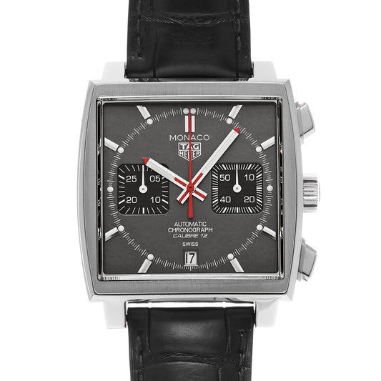 Monaco Calibre 12 Chronograph Final Edition CAW211J.FC6476 Gray/Black TAG HEUER Mens [Pre-Owned]