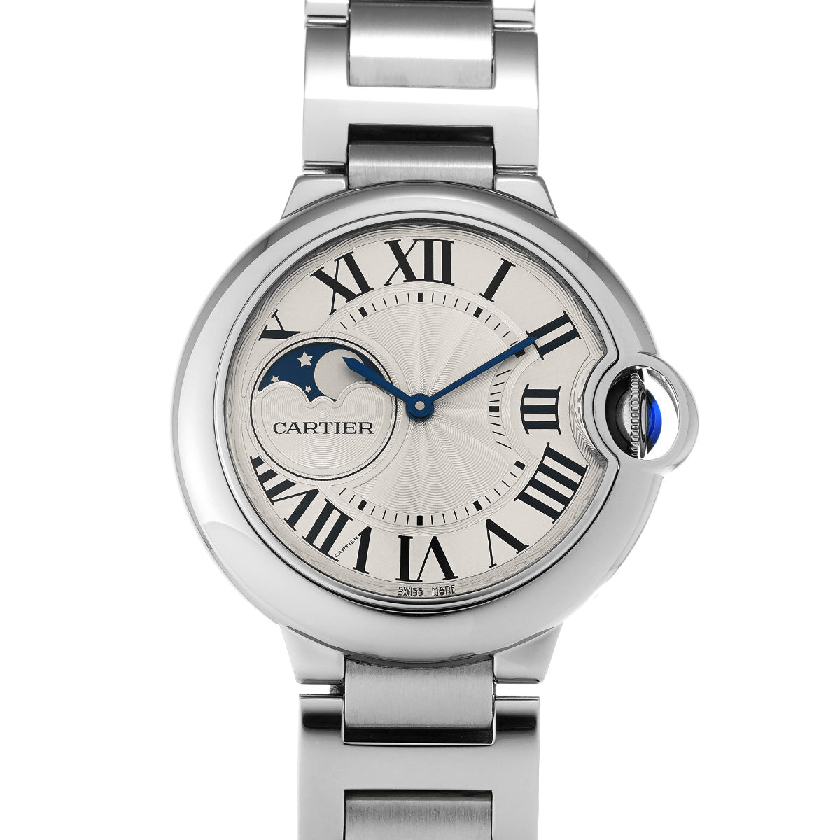 Ballon Bleu de Cartier Moonphase WSBB0021 Silver CARTIER Men's [Pre-Owned].