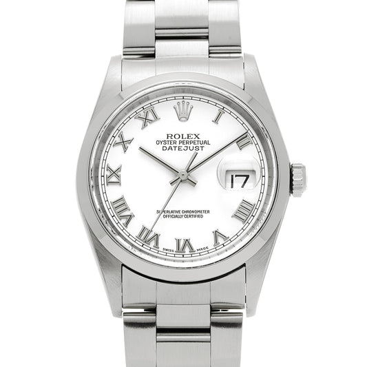 DATE JUST 16200 Y (manufactured circa 2003) White ROLEX Men's [Pre-Owned].