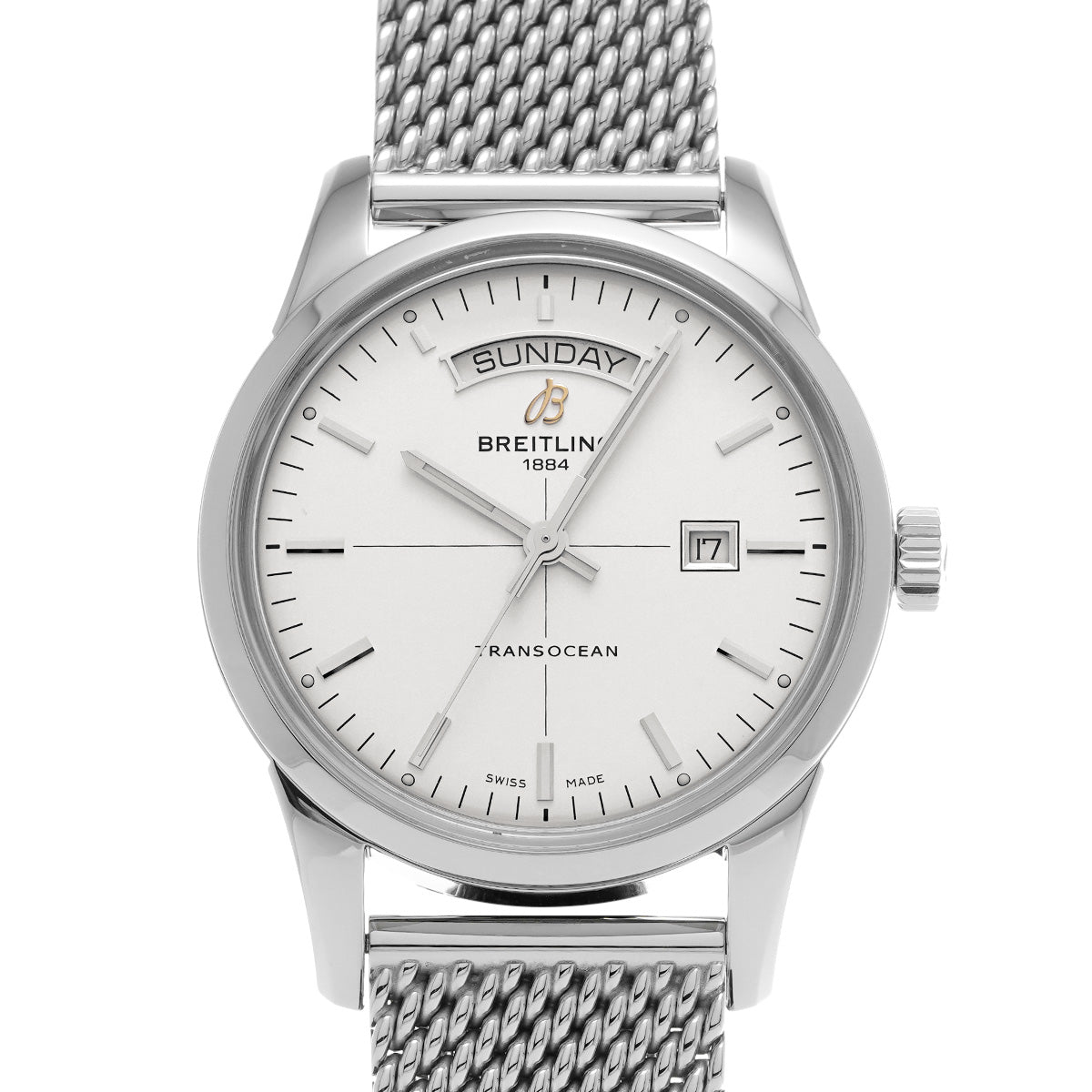 Transocean Day &amp; Date A4531012/G751 Silver BREITLING Men's [Pre-Owned].