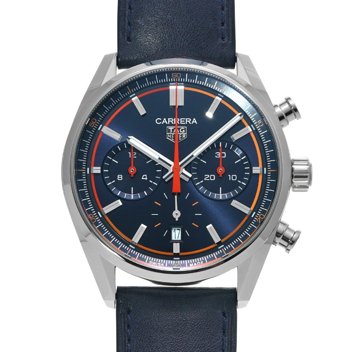 CARRERA Calibre Heuer 02 Chronograph CBN201D.FC6543 Blue TAG HEUER Men's [Pre-Owned].