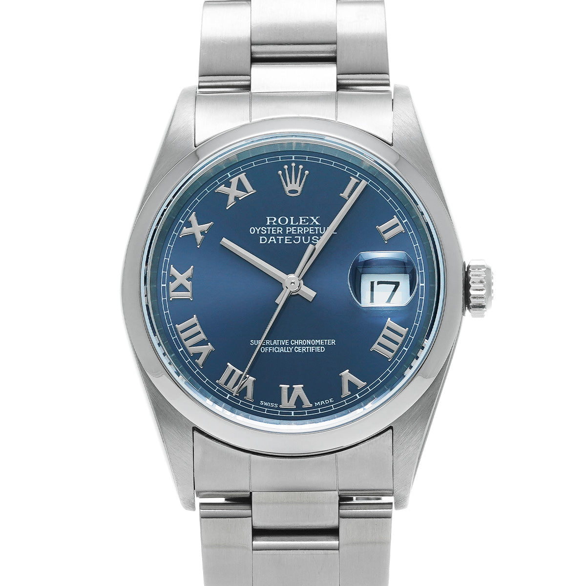 DATE JUST 16200 P (made around 2000) Blue ROLEX Men's [Pre-owned].