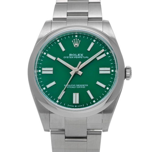 Oyster Perpetual 41 124300 Green ROLEX Men's [Pre-Owned].