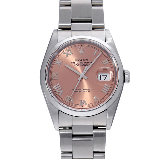 DATE JUST 16200 P (manufactured circa 2000) Pink ROLEX Men's [Pre-Owned].