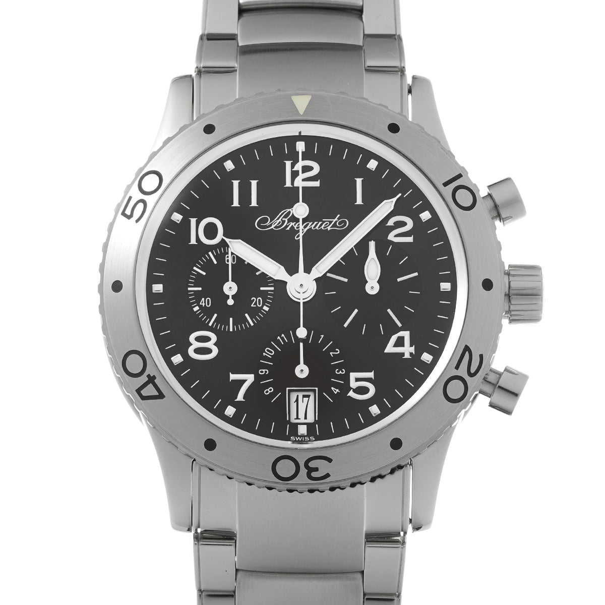 3820ST/H2/SW9 Type XX Transatlantique Black Breguet Men's [Pre-Owned].