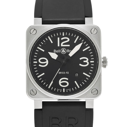 BR03-92-S BR 03-92 Black Steel Black Bell &amp; Ross Men's [Pre-Owned].
