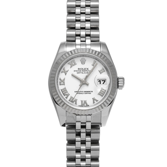 DATE JUST 179174 Random Serial White ROLEX Ladies [Pre-owned].