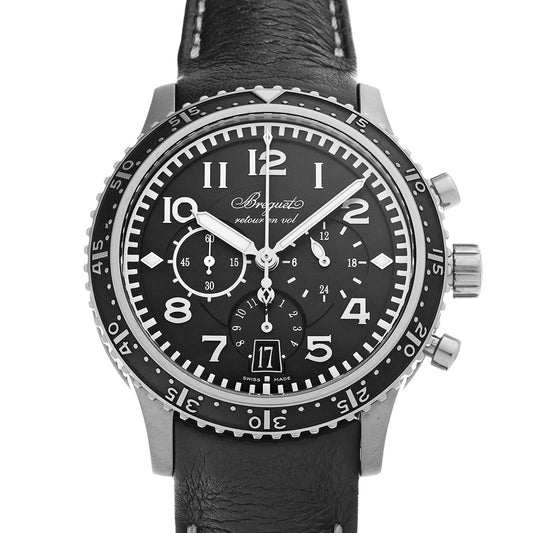 Transatlantique Type XXI 3810TI/H2/3ZU Black Breguet Men's [Pre-Owned].