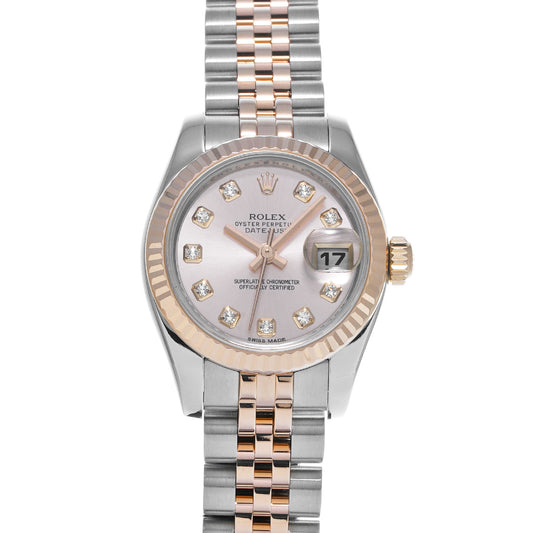 DATE JUST 179171G G (made around 2010) Pink/Diamond ROLEX Ladies [Pre-Owned].