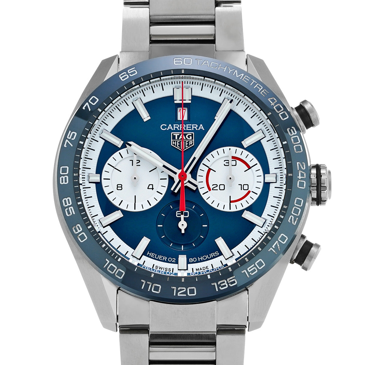 CARRERA Sport Chronograph 160th Anniversary Limited Edition Calibre 02 CBN2A1E.BA0643 Blue/White TAG HEUER Mens [Pre-Owned]