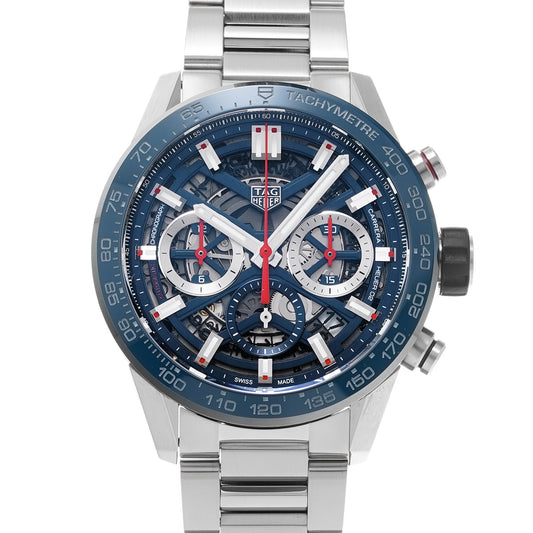 CARRERA Calibre Heuer 02 Chronograph CBG2011.BA0662 Blue TAG HEUER Men's [Pre-Owned].