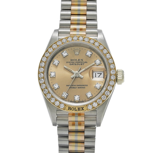 DATE JUST TRIDOR 69149BIC 88th (manufactured circa 1985) Brown/Diamond ROLEX Ladies [Pre-Owned].