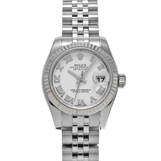 DATE JUST 179174 Random Serial White ROLEX Ladies [Pre-owned].