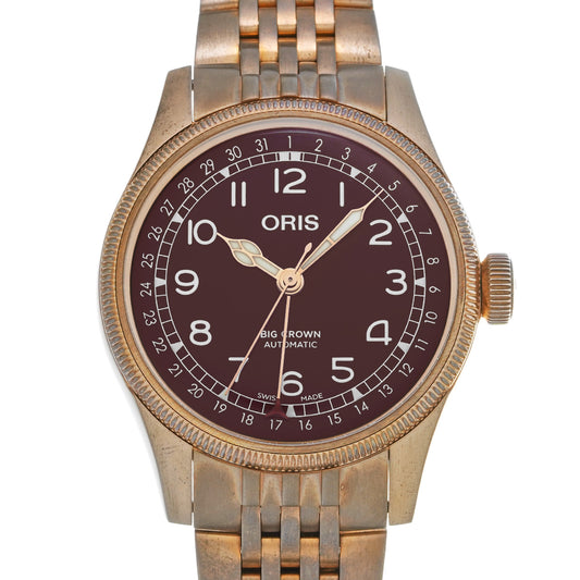 Big Crown Bronze Pointer Date 01 754 7741 3168-07 8 20 01 Red ORIS Mens [Pre-Owned].