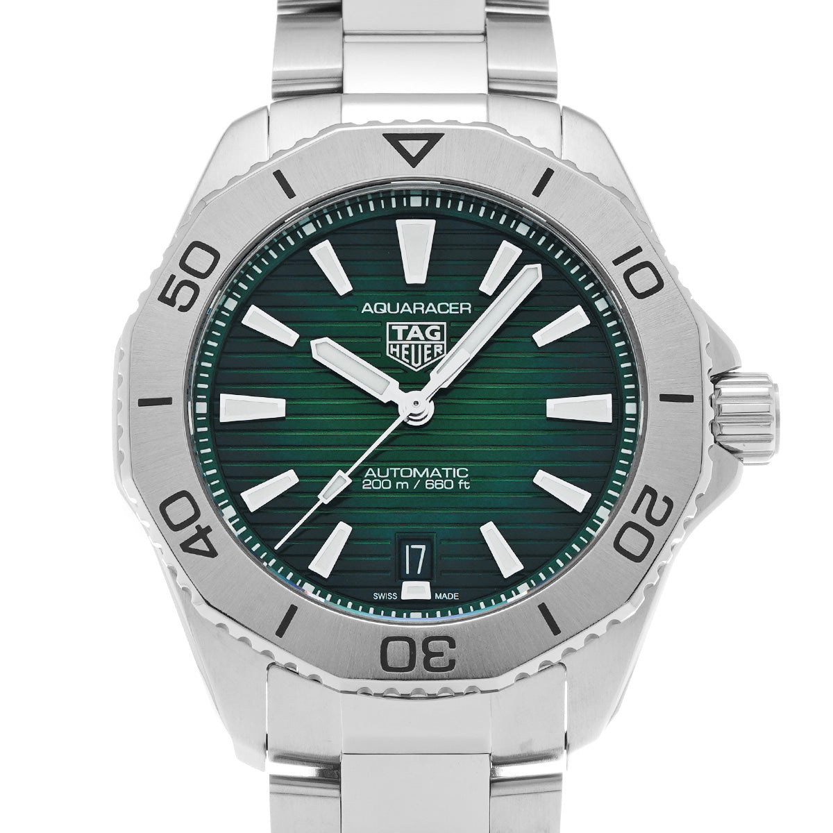Aquaracer Professional 200 Date Calibre 5 WBP2115.BA0627 Green TAG HEUER Men's [Pre-Owned]