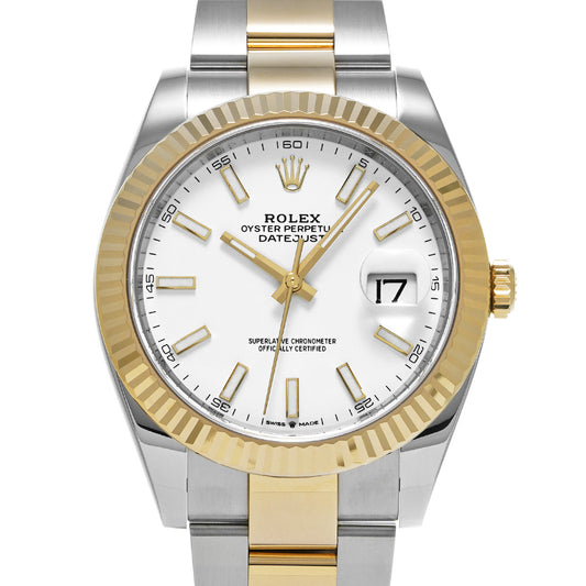 DATE JUST 41 126333 Random Serial White ROLEX Men's [Pre-Owned].