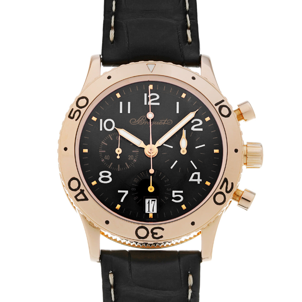 Transatlantique Type XX 3820BR/F2/9W6 Black Breguet Men's [Pre-Owned].