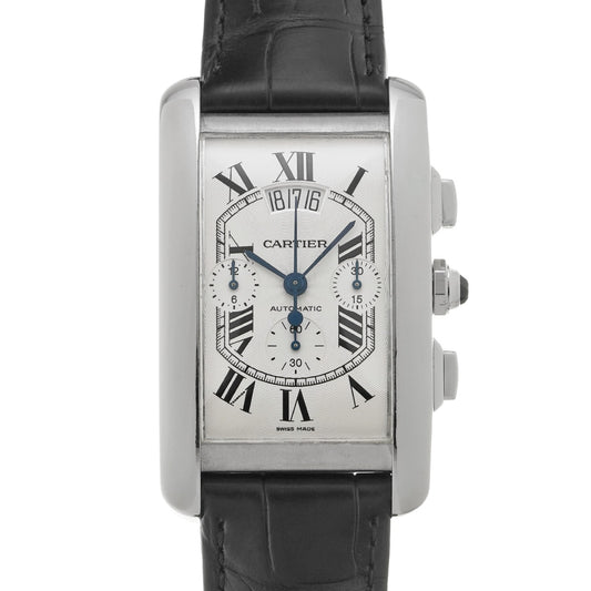 Tank American Chronograph XL W2610651 Silver CARTIER Men's [Pre-Owned].