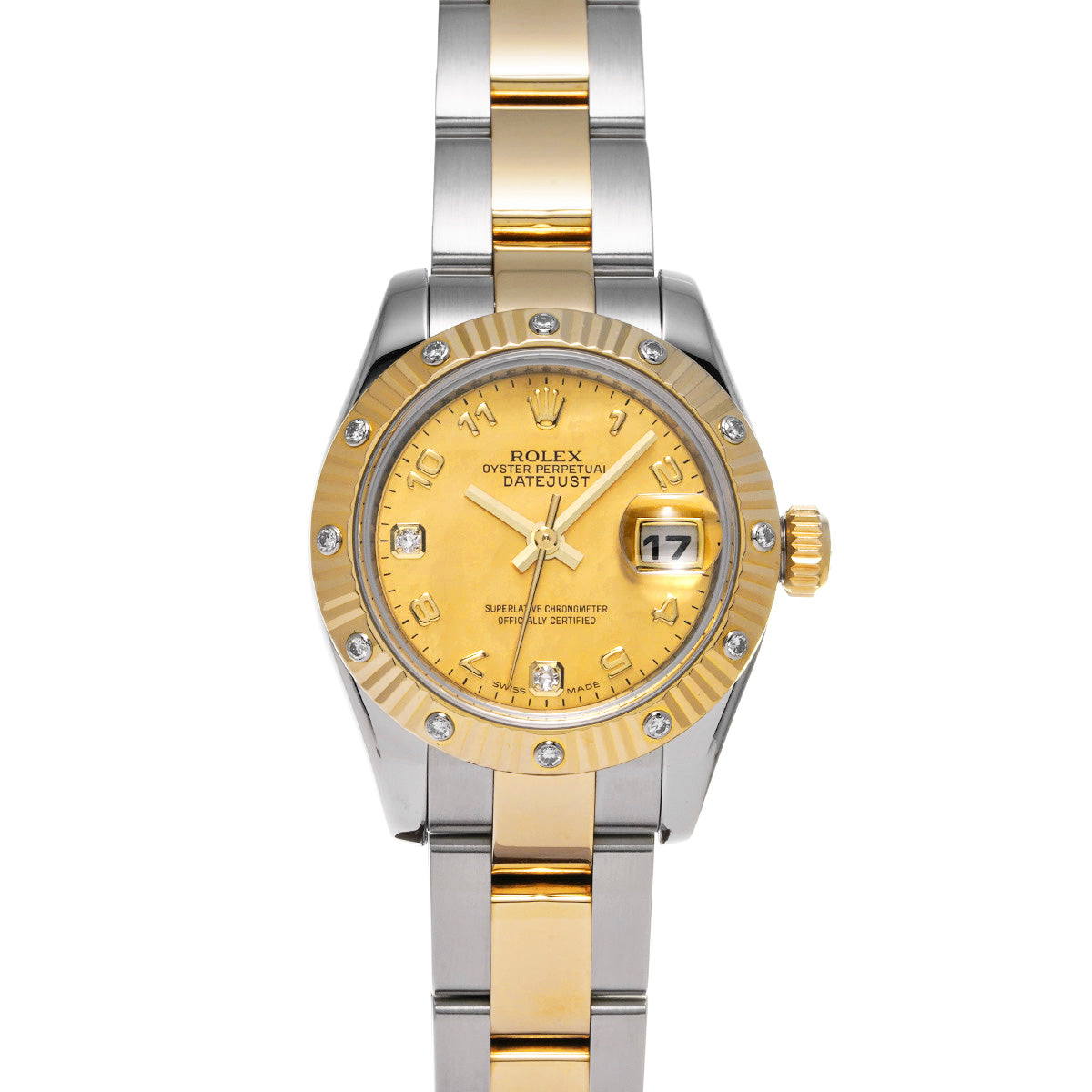 179313 Lady Datejust 26 D (made around 2005) Yellow MOP/Diamond ROLEX Ladies [Pre-Owned].