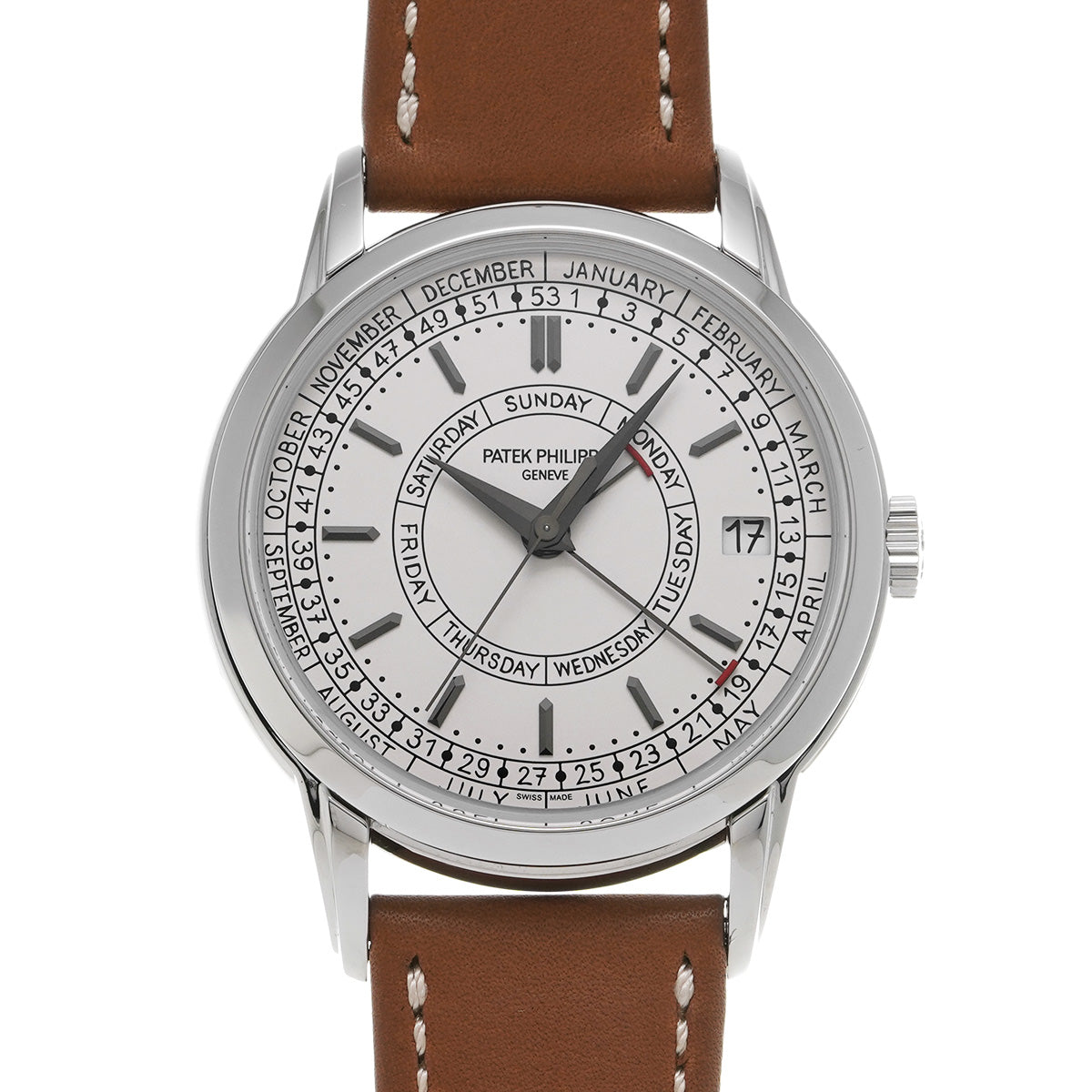 Calatrava Complication Weekly Calendar 5212A-001 Silver PATEK PHILIPPE Men's [Pre-Owned].