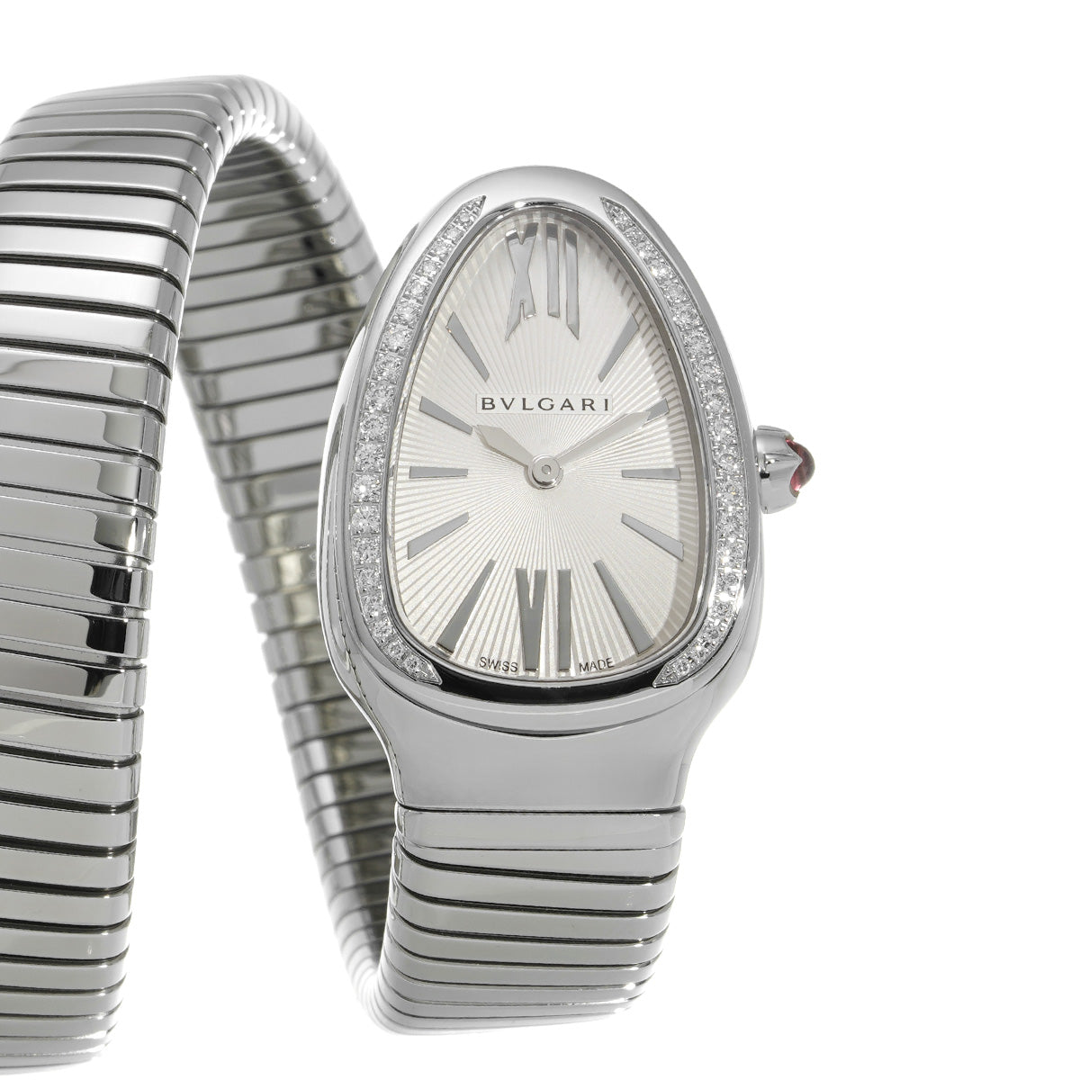 Serpenti Tubogas SP35S White BVLGARI Ladies [Pre-owned].