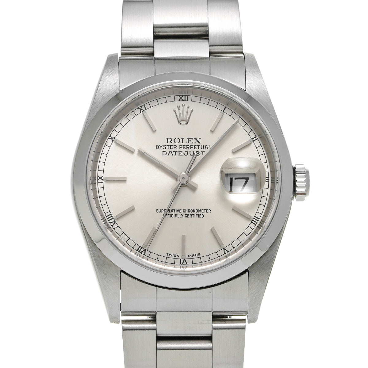 DATE JUST 16200 P (made around 2000) Silver ROLEX Men's [Pre-owned].