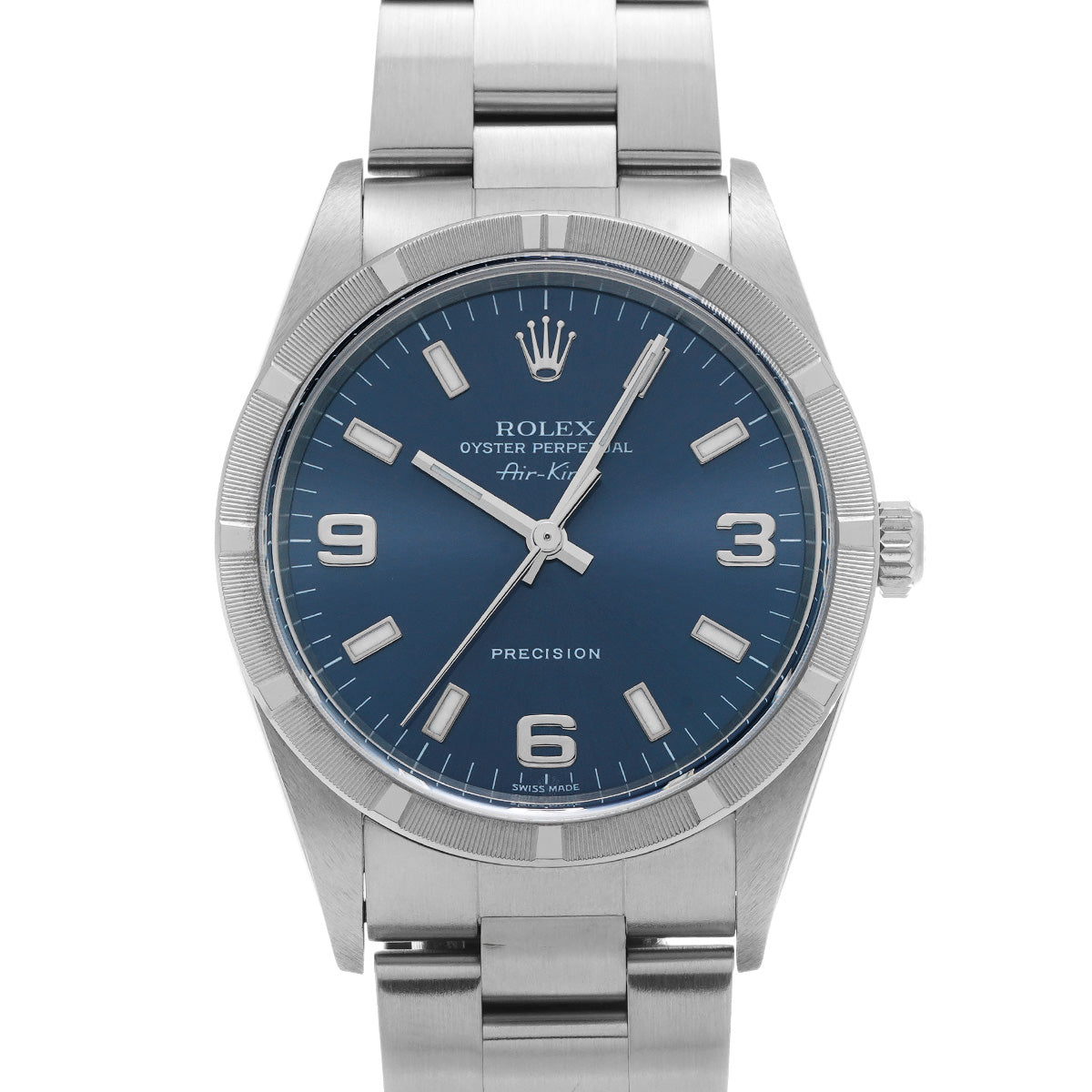 Air-King 14010 K (manufactured circa 2002) Blue ROLEX Men's [Pre-owned].