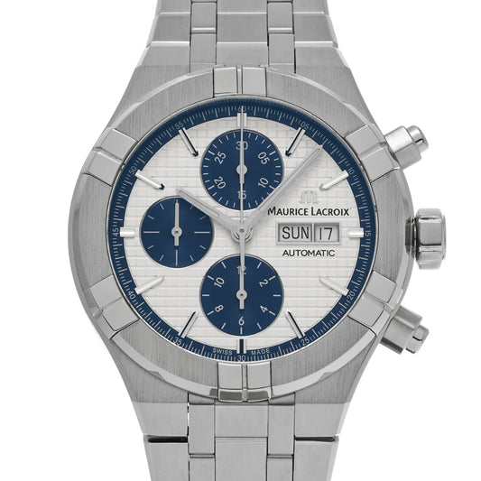 Icon Automatic Chronograph AI6038-SS001-131-1 Silver/Blue Maurice Lacroix Men's [Pre-Owned]