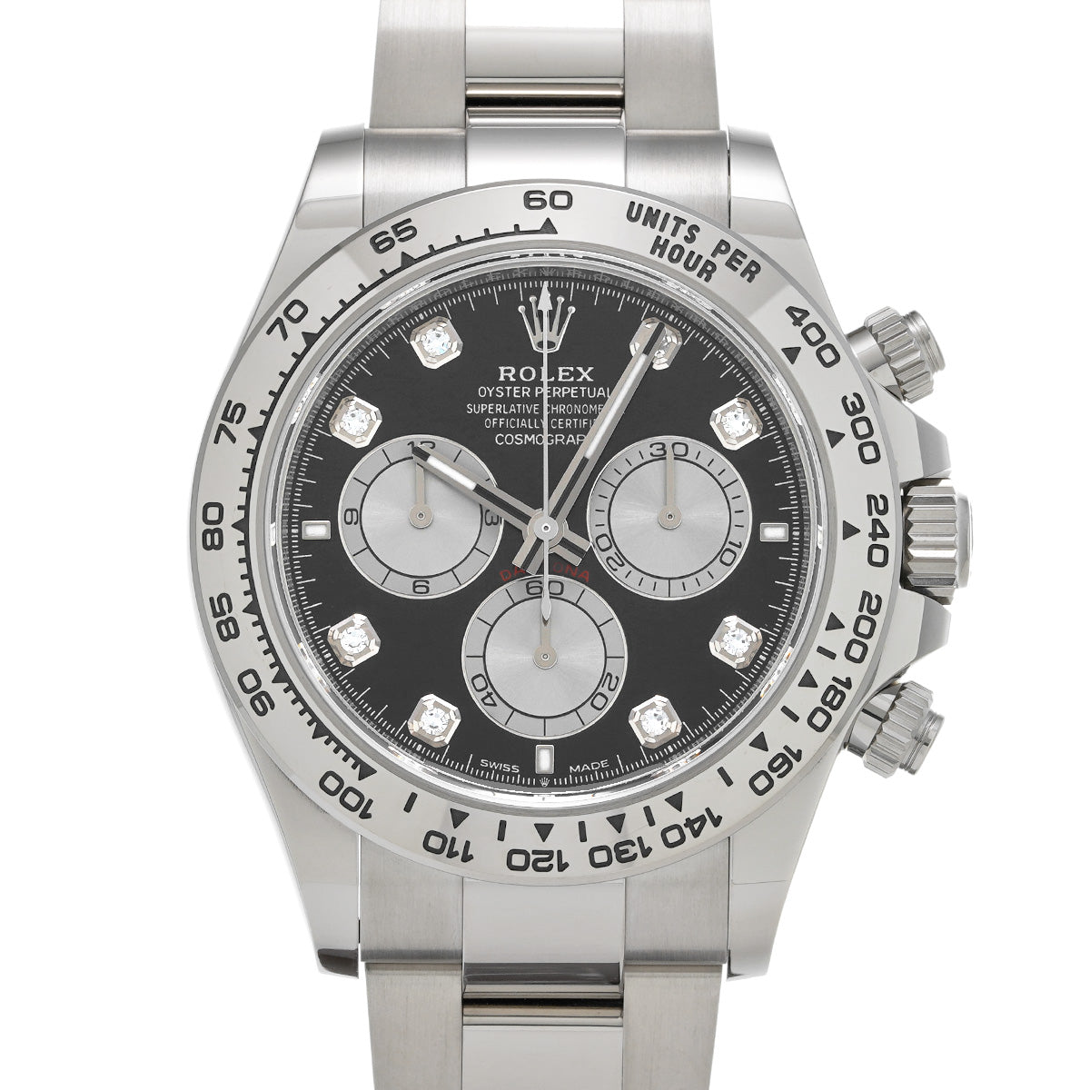 Cosmograph Daytona 126509G Random Serial Black/Steel/Diamond ROLEX Men's [Pre-Owned].