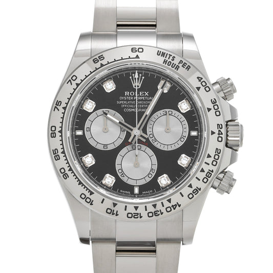 Cosmograph Daytona 126509G Random Serial Black/Steel/Diamond ROLEX Men's [Pre-Owned].