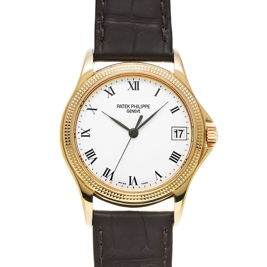 Calatrava 5117J-001 White PATEK PHILIPPE Men's [Pre-Owned].