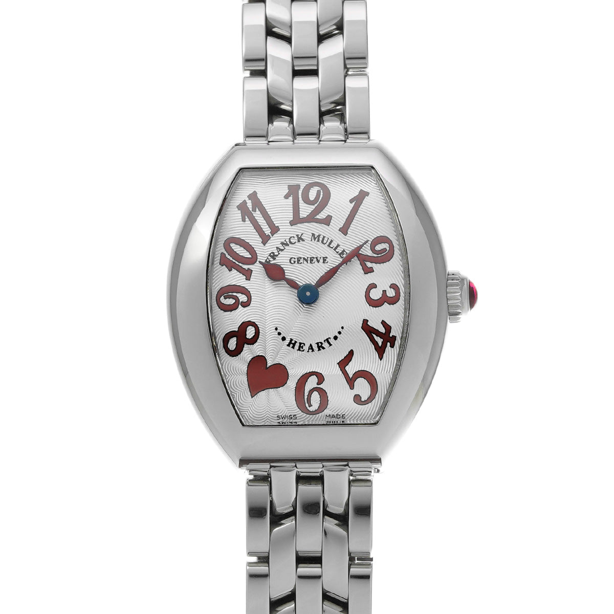 Tonneau Curvex Heart to Heart Siete 5002SQZC7HJAC Silver FRANCK MULLER Ladies [Pre-owned].