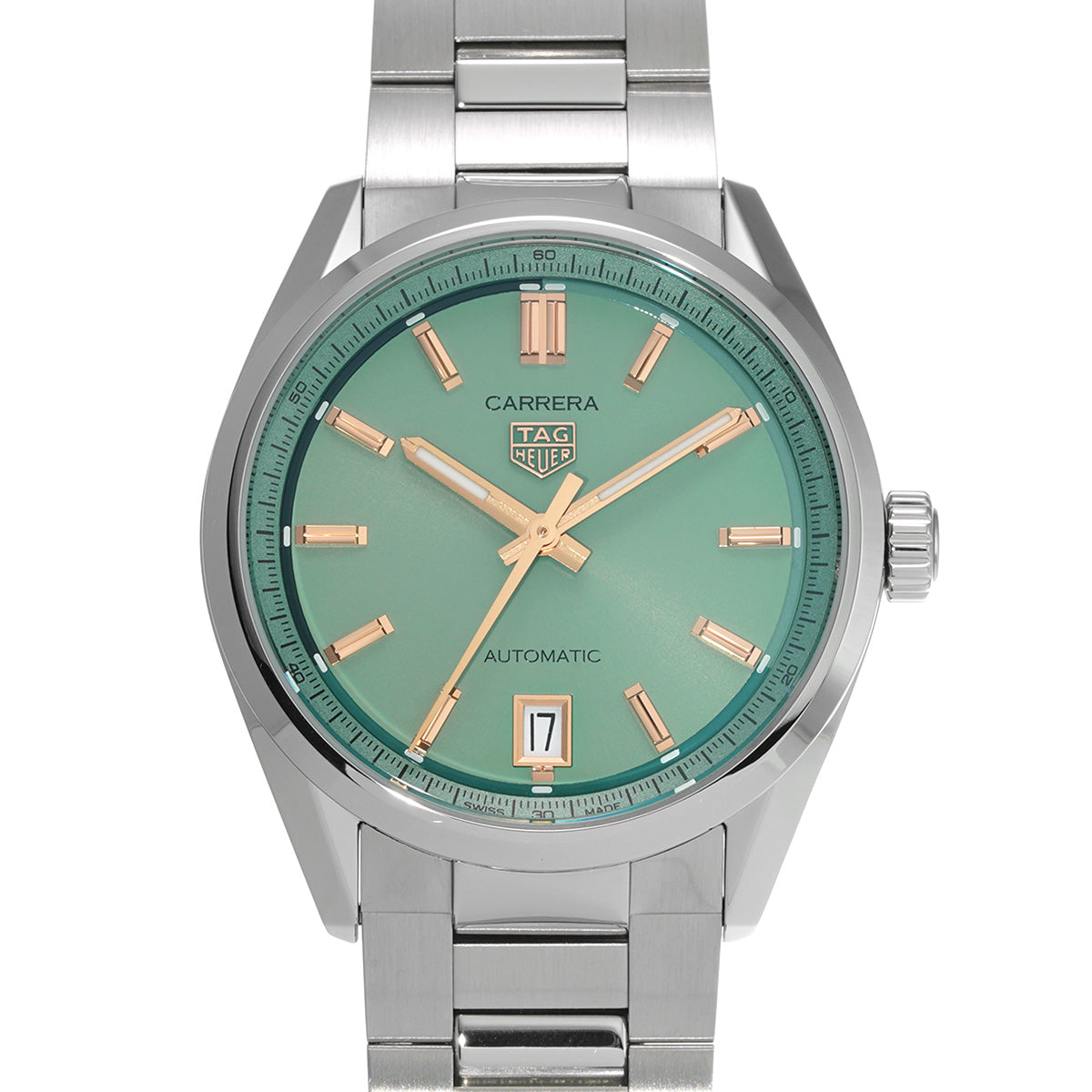 CARRERA Calibre 7 Date WBN2312.BA0001 Green TAG HEUER Men's [Pre-Owned].