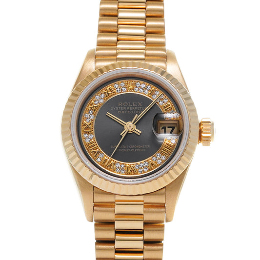 DATE JUST 69178MR T (manufactured circa 1997) Gray/Diamond ROLEX Ladies [Pre-Owned].