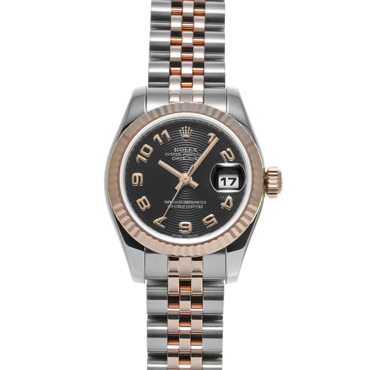 DATE JUST 179171 Black Concentric ROLEX Ladies [Pre-Owned].