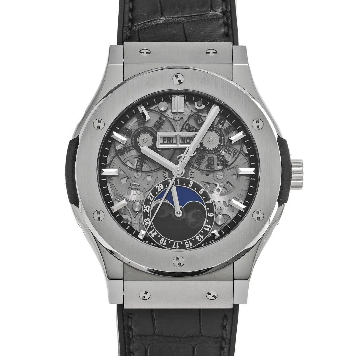 Classic Fusion Aerofusion Titanium Moonphase 517.NX.0170.LR Skeleton HUBLOT Men's [pre-owned].