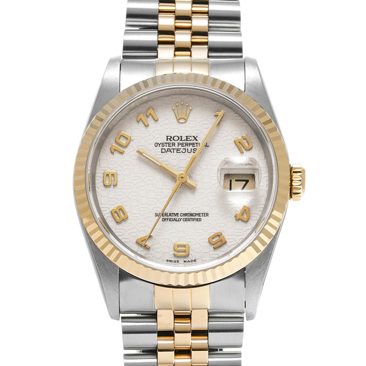 Datejust 16233 X (manufactured circa 1991) Ivory Computer ROLEX Men's [Pre-Owned].