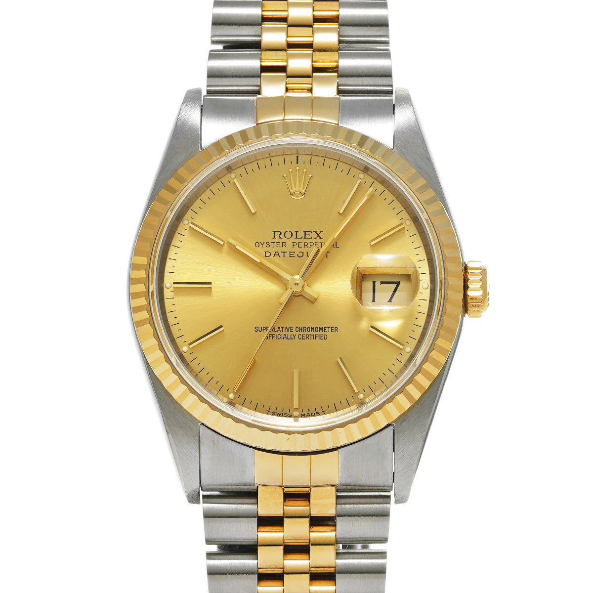 Datejust 16233 X (manufactured circa 1991) Champagne ROLEX Men's [Pre-Owned].