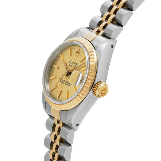 DATE JUST 69173 L (manufactured circa 1988) Champagne ROLEX Ladies [Pre-Owned].