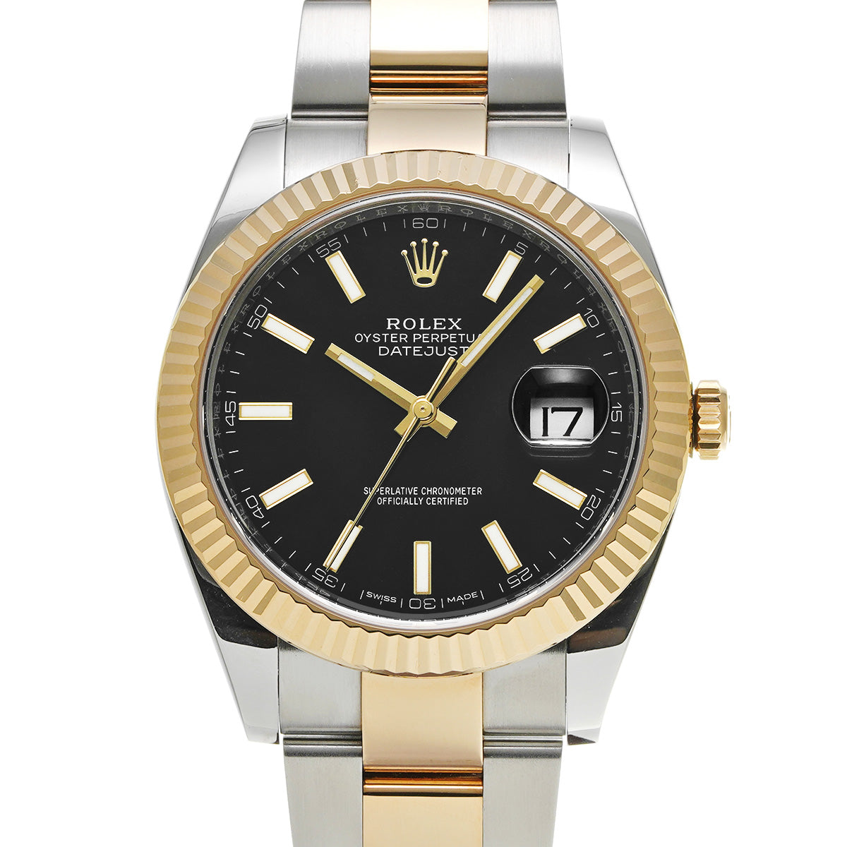 DATE JUST 41 126333 Random Serial Black ROLEX Men's [Pre-Owned].