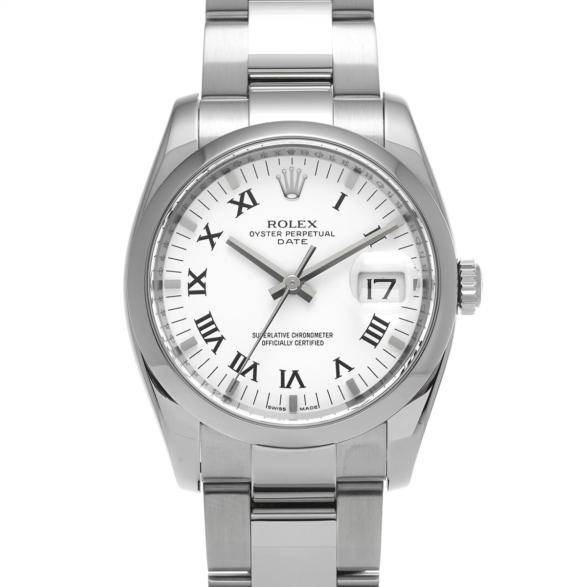 Oyster Perpetual Date 115200 M (made around 2008) White ROLEX Men's [Pre-Owned].