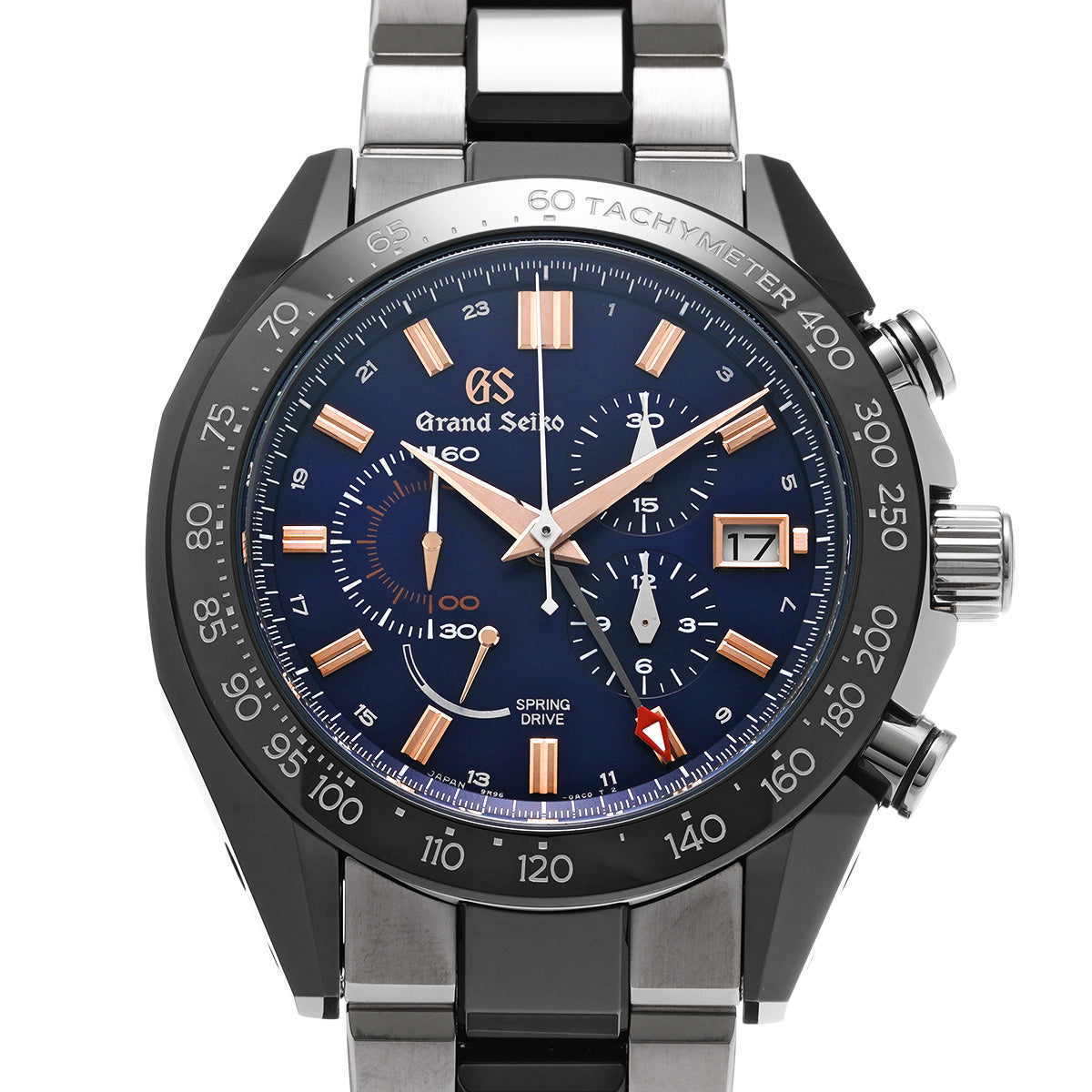 Sport Collection Spring Drive Chronograph GMT SBGC219 GS Blue Grand Seiko Men's [Pre-Owned].