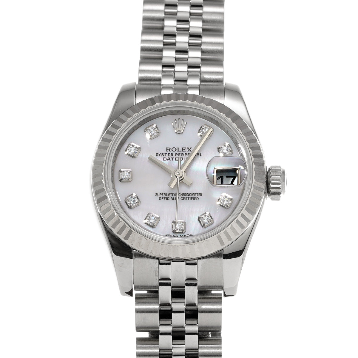 179174NG Datejust G (made around 2010) White MOP/Diamond ROLEX Ladies [Pre-Owned].