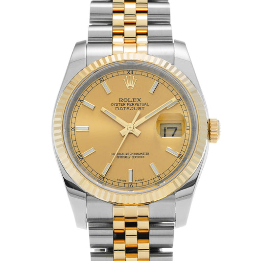 DATE JUST 116233 Random Serial Champagne ROLEX Men's [Pre-Owned].