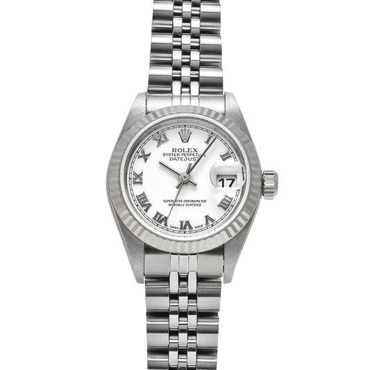 DATE JUST 79174 P (manufactured circa 2000) White ROLEX Ladies [Pre-Owned].