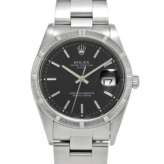 Oyster Perpetual Date 15210 U (manufactured circa 1997) Black ROLEX Men's [Pre-Owned].